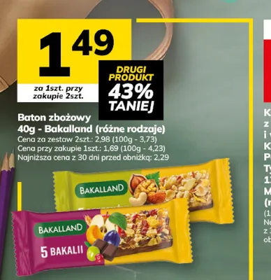 Baton zbożowy Bakalland promocja w Hitpol