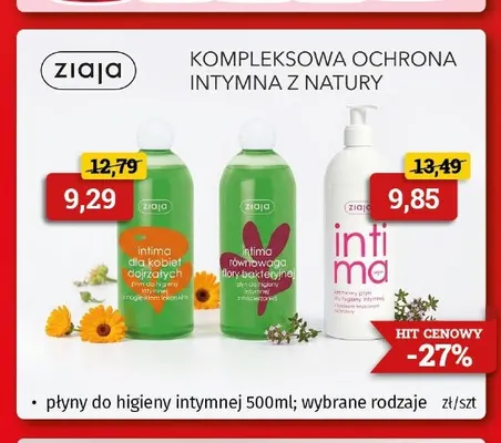 Płyn do higieny intymnej Ziaja Intima promocja w Drogeria Kosmyk