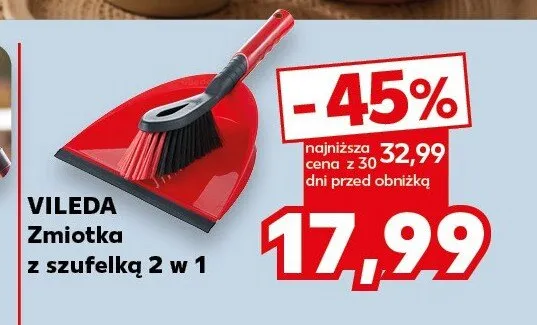 Zmiotka z szufelką Vileda 2 w 1 promocja w Kaufland