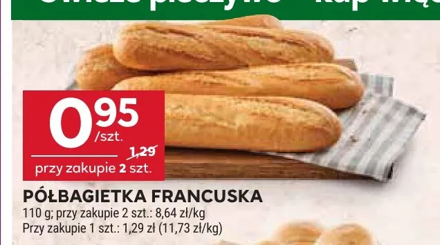 Półbagietka francuska promocja w Stokrotka