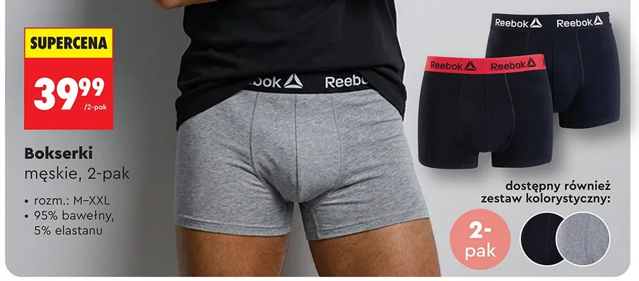Bokserki męskie 2-pak promocja w Biedronka