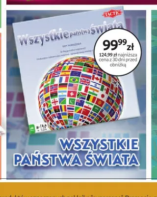 Gra planszowa Wszystkie państwa świata Tactic promocja w Empik