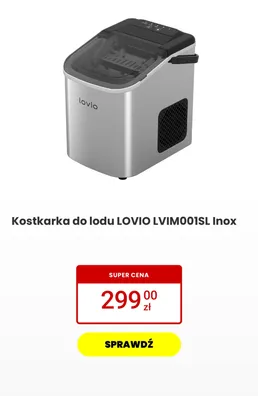 Kostkarka do lodu LOVIO Inox promocja w Media Expert