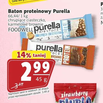 Baton proteinowy Purella karmelowe brownie promocja w Prim Market