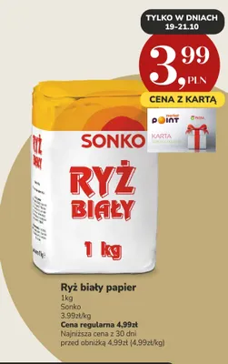 Ryż biały papier Sonko promocja w Market Point