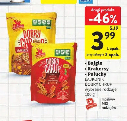 Bajgle Lajkonik Dobry Chrup promocja w Intermarche