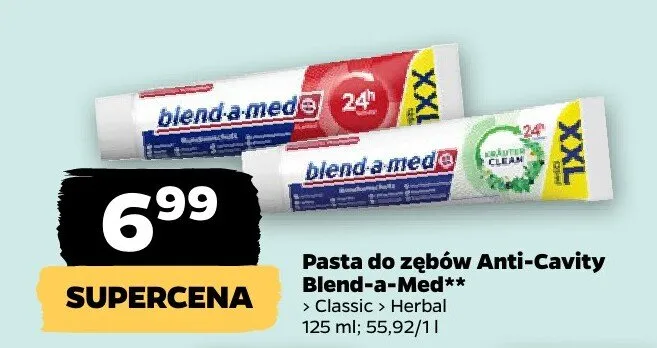 Pasta do zębów Anti-Cavity Herbal Blend-a-med promocja w Netto