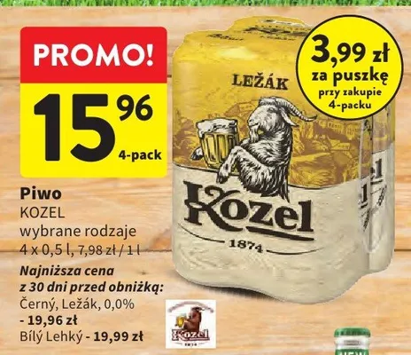 Piwo Kozel promocja w Intermarche