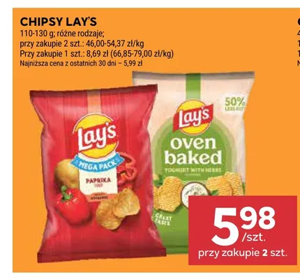Chipsy Lay's Mega Pack Paprika promocja w Stokrotka