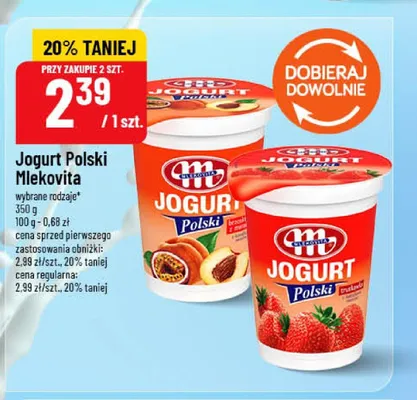 Jogurt Polski Mlekovita truskawkowy promocja w POLOmarket