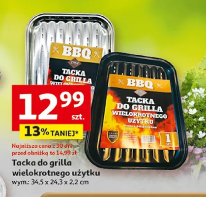 Tacka do grilla wielokrotnego użytku BBQ promocja w Auchan