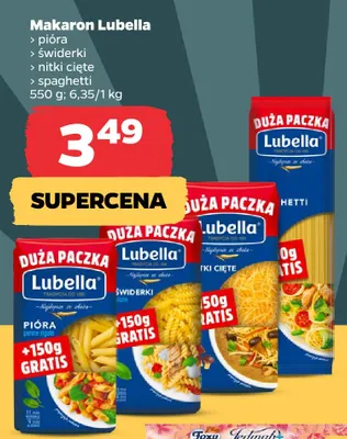 Makaron Lubella świderki promocja w Netto