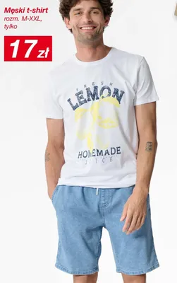 Męski t-shirt rozm. M-XXL promocja w KiK