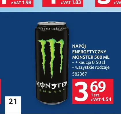 Napój energetyczny Monster promocja w Selgros