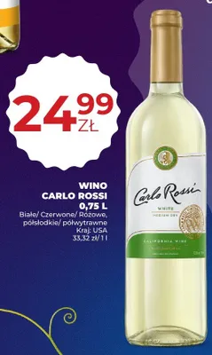 Wino Carlo Rossi różowe półwytrawne promocja w Duży Ben