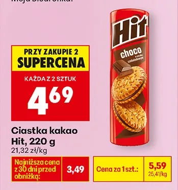 Ciastka Hit markizy z kremem kakaowym promocja w Biedronka