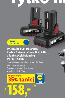 Zestaw 2 akumulatorów Parkside Performance promocja w Lidl