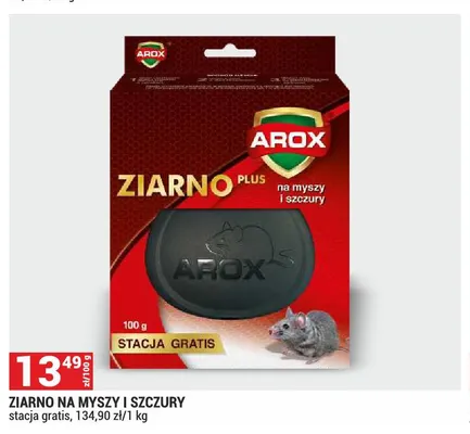 Ziarno na myszy i szczury AROX promocja w Merkury Market