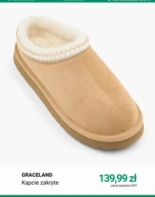 Kapcie zakryte Graceland promocja w Deichmann