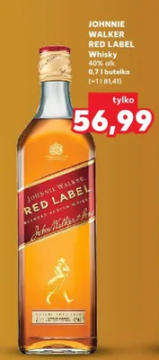 Whisky Johnnie Walker Red Label 40% alk. promocja w Kaufland