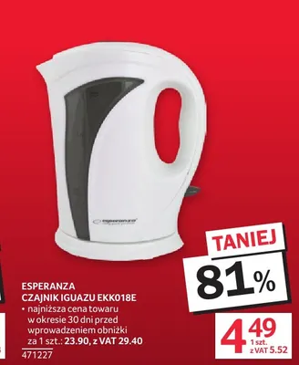 Czajnik Iguazu EKK018E Esperanza promocja w Selgros
