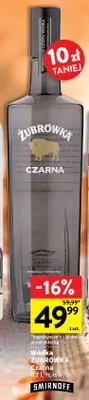 Wódka Żubrówka Czarna promocja w Intermarche