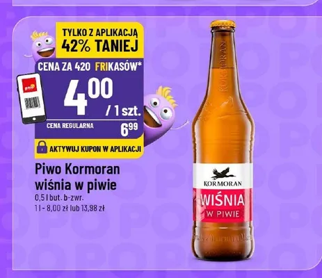 Piwo Kormoran wiśnia w piwie promocja w POLOmarket