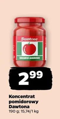 Koncentrat pomidorowy Dawtona promocja w Netto