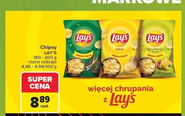 Chipsy ziemniaczane Lay's Green Onion promocja w Carrefour