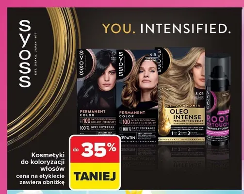 Kosmetyki do koloryzacji włosów Syoss promocja w Carrefour