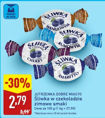 Śliwka w czekoladzie zimowe smaki promocja w Aldi
