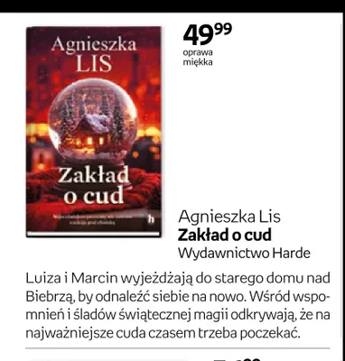 Książka Agnieszka Lis Zakład o cud promocja w Empik
