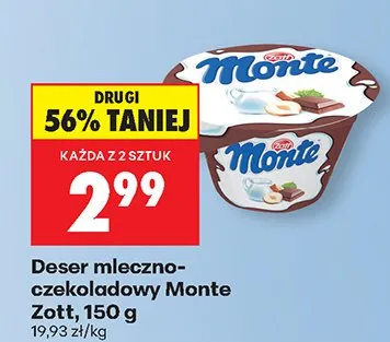 Deser mleczno-czekoladowy promocja w Biedronka