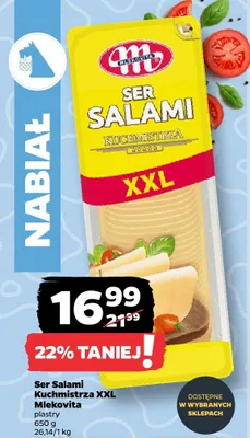 Ser Salami Kuchmistrza XXL plastry promocja w Netto