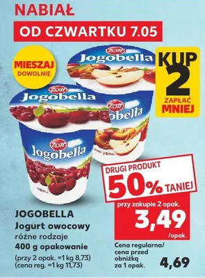 Jogurt owocowy Jogobella Zott promocja w Kaufland