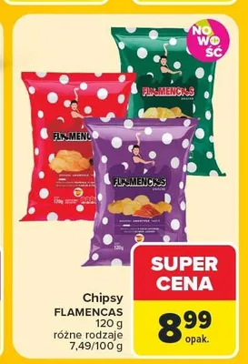 Chipsy Flamencas zielone promocja w Carrefour