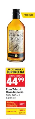 Rum 7-letni Gran Imperio promocja w Biedronka