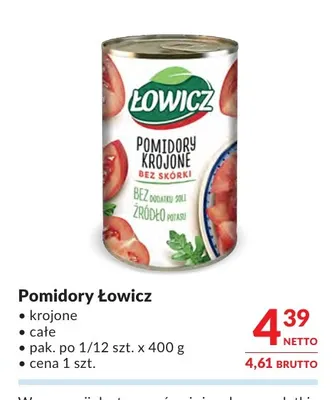Pomidory całe Łowicz promocja w Makro