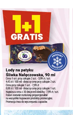 Lody na patyku Śliwka Nałęczowska promocja w Twój Market