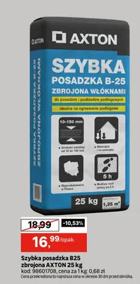 Szybka posadzka B25 zbrojona Axton promocja w Leroy Merlin