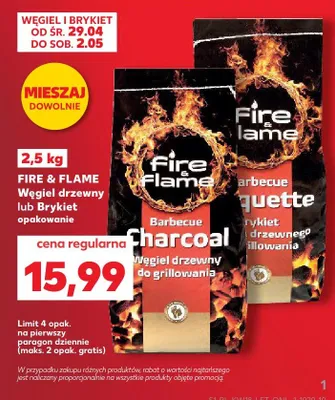 Brykiet Fire & Flame promocja w Kaufland