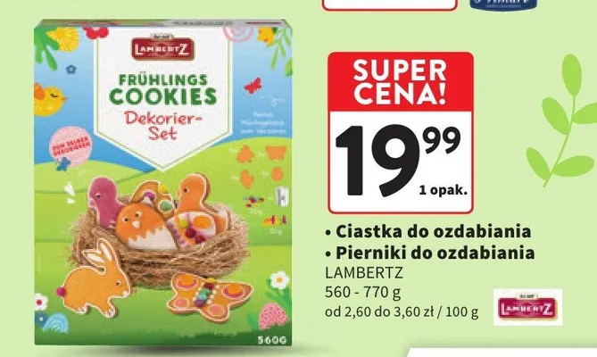 Ciastka do ozdabiania, pierniki do ozdabiania Lambertz promocja w Intermarche