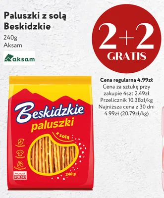 Paluszki z solą Beskidzkie promocja w Market Point