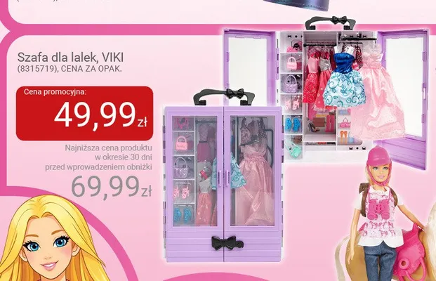 Szafa dla lalek Viki promocja w Smyk
