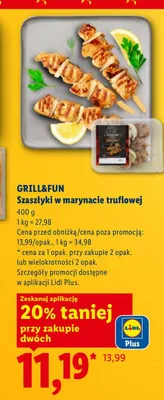 Szaszłyki w marynacie truflowej Grill & Fun promocja w Lidl