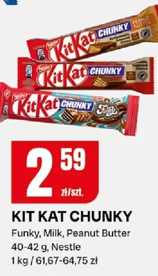 Kit kat chunky funky, milk, peanut butter promocja w Chorten