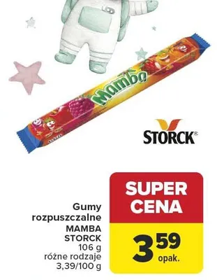 Gumy rozpuszczalne Mamba Storck promocja w Carrefour