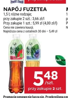 Napój FuzeTea promocja w Stokrotka
