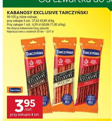 Kabanosy Exclusive Drobiowe Tarczyński promocja w Stokrotka