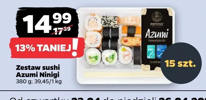 Zestaw sushi promocja w Netto